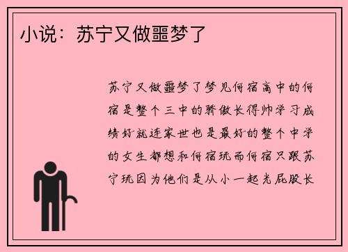 小说：苏宁又做噩梦了